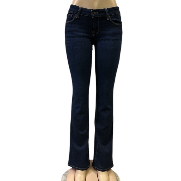 Lucky Brand Lolita Orta Boot Cut Denim Dark Wash Blue Jeans Womens 27 Waist sz 4 - Picture 1 of 14